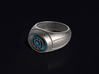 Blue Lantern Ring 3d printed 3D render of the ring. Does not come with enamel paint applied.