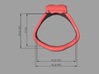 KHD X3 espresso Ring Middle 45-50mm Round BACK 3d printed 