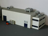 N Scale Industrial Building With Office 3d printed Building painted and detailed. All details available via Shapeways.