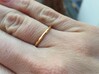 Penta Ring - An unconventional Wedding Ring 3d printed Polished Bronze