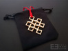 Endless Knot 3d printed Presentation in 18K Gold Plated