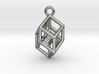 Hypercube Tesseract Pendant 3d printed 