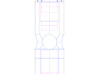 Dye Marker Bomb / Buoy  SAR3DP 3d printed cad diagram, cap open