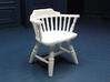1:24 Low Back Windsor Chair 3d printed Printed in White, Strong & Flexible