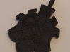Gnaget-pendant 3d printed Black Steel