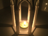 Gothic Chapel 1 Base 3d printed View of Chapel from side lit up DO NOT USE A REAL CANDLE