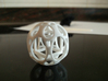 Sphere housing a mobile cube 3d printed Elegant in white