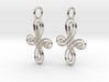 Celtic Round Cross Earrings 3d printed 