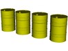 1/18 scale petroleum 200 lt oil drums x 4 3d printed 