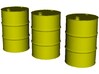 1/35 scale WWII US 55 gallons oil drums x 3 3d printed 