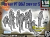 1/64 US Navy PT Boat Crew Set5 3d printed 