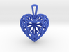 3D Printed Diamond Heart Cut Pendant (Small) 3d printed 