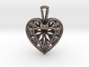 3D Printed Diamond Heart Cut Pendant (Small) 3d printed 
