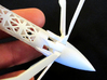 RocketCopter 3d printed Detail of the nosecone and rotor hinges in White Strong & Flexible