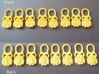 Hedwig - Stitch Markers for Knitting 3d printed Front and back views