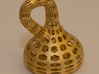 Klein Bottle 3d printed Matt Gold Steel