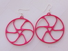 Triad Earring/Pendant 3d printed Triad by Layerfied in Pink Strong and Flexible Polished
