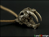 Skull of a saber-toothed Cat 3d printed Stainless Steel with 3mm cord