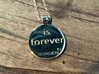Love is Forever, pendant 3d printed Love is forever, closeup back, pendant