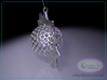 Trochodiscus stellaris pendant ~ 46mm 3d printed Trochodiscus stellaris pendant raytraced render simulating raw silver material