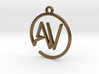 A & V Monogram Pendant 3d printed 