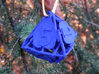 Botanical d8 Ornament 3d printed In Royal Blue Strong & Flexible Polished