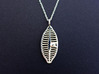 Planothidium Diatom pendant - Science Jewelry 3d printed Planothidium pendant in polished silver