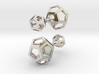 Dodecahedron cufflinks 3d printed rhodium plated dodecahedron cufflinks 1