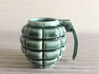 Grenade Espresso Cup 3d printed Shapeways 3D print for Grenade Cup in Oribe Green