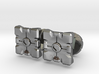 Portal companion cube cufflinks 3d printed 