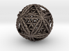 Twisted Icosasphere w/nested FOL Icosahedron 1.8" 3d printed 