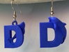 D Is For Dolphin 3d printed It's easy to add your own earring hooks!