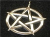 Pentagram Pendant 3d printed Pentacle pendant in polished silver