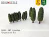 SET 10x Conifers (N 1:160 - TT 1:120) 3d printed 