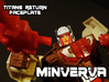 Minerva Faceplate (Titans Return) 3d printed Hand painted frosted ultra detail 