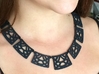 Art Deco Statement Necklace 3d printed Black Statement Necklace by seriaforma