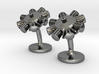 Radial Engine Cufflinks 3d printed Radial engine cufflinks polished silver
