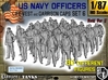 1-87 USN Officers KAPOK Set6 3d printed 