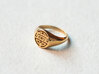 Longevity-Lady Signet Ring 3d printed Longevity Lady Signet Ring in Polished Brass