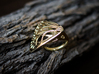 Butterfly Ring [ Size 6 ] 3d printed Material : Polished Brass