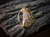 Butterfly Ring [ Size 4 ] 3d printed Material : Polished Brass