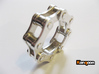 Violetta L. - Bicycle Chain Ring 3d printed Polished Silver  ( printed in US 9 )