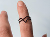 Continuous Geometric Ring  3d printed Knuckle ring