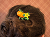 Fairytale Pumpkin Hair Comb 3d printed White Strong and Flexible polished, hand painted