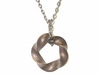 Python 3-5 Torus Knot Pendant 3d printed Python (3,5) Torus Knot Pendant Polished Bronze Steel