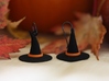 Witch's Hat Trim - Paired 3d printed Orange Strong & Flexible Polished Plastic Trim with Black Strong & Flexible Witch Hats