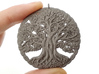 Tree of Life Pendant 3d printed Polished Nickel Steel
