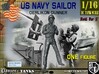 1-16 USN Sailor Oerlikon Gun-3 3d printed 