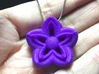 Kanzashi Pendant 3d printed Purple Strong & Flexible Polished