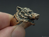 Wolf Head Ring 3d printed Blackened brass. You'll get the ring without blackening, but you can do it yourself